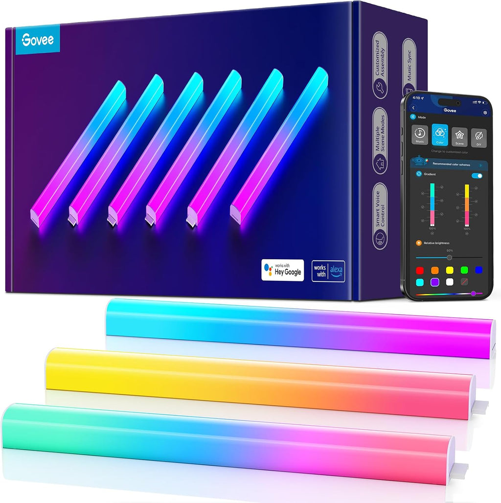 Govee Glide Wall Lights, RGBIC LED Light, Smart Gaming Light Compatible