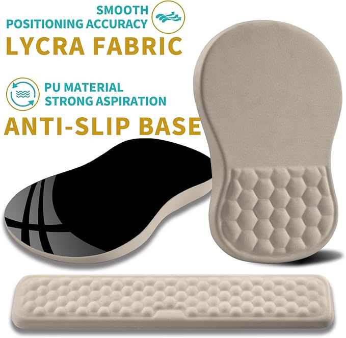 Hokafenle 2 in 1 Ergonomic Mouse Pad Wrist Support & Wrist Rest