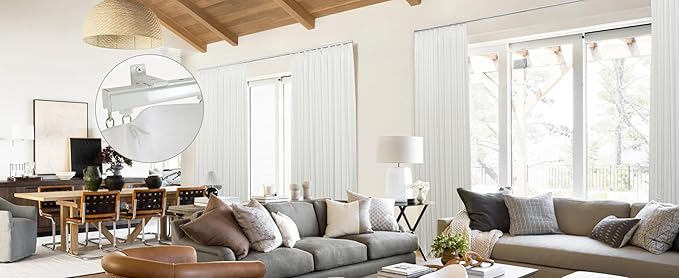 ChadMade Ceiling or Wall Mount Curtain Track Kit - 6ft Adjustable Length Drape