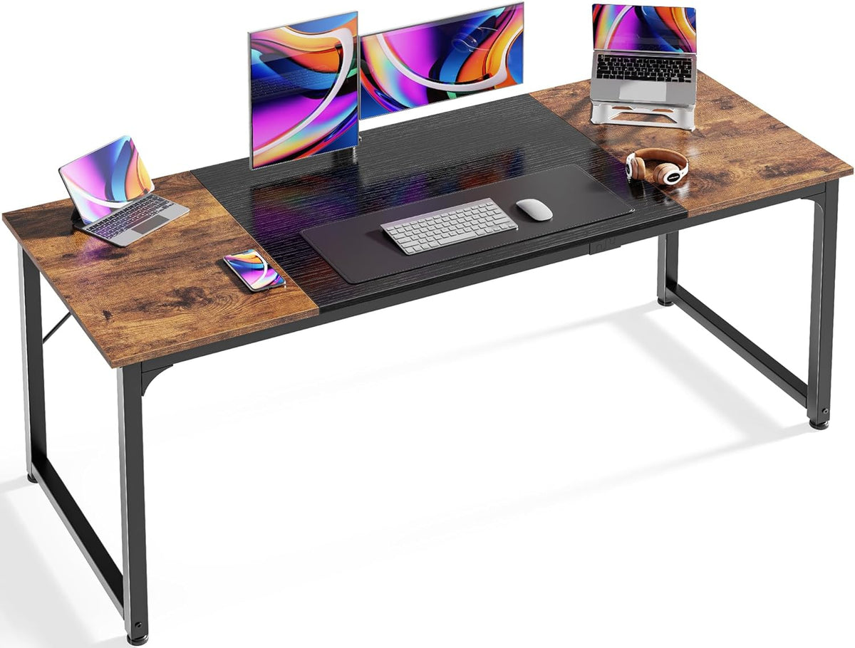 Huuger Computer Desk, 63 Inch Office Desk, Gaming Desk