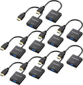 HDMI to VGA Adapter 10 Pack, Compatible