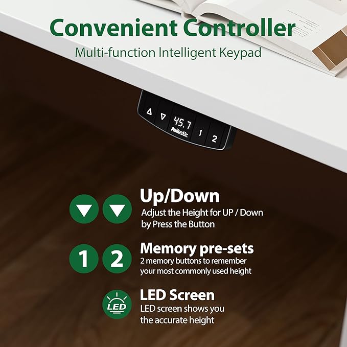 Agilestic Electric Standing Desk, Extra Large 71 x 31.5 Inches Height