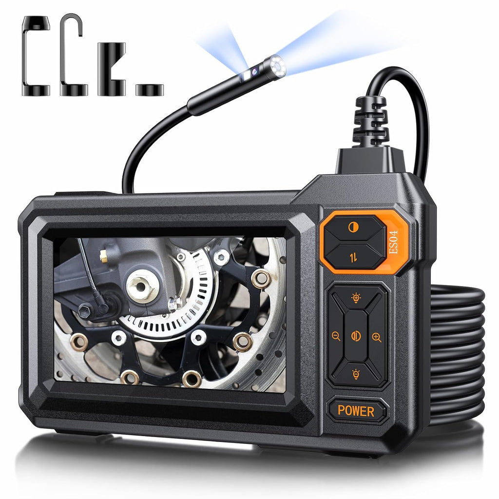 Dual Lens Endoscope Camera with Light, 4.3" 1080P HD Inspection Camera