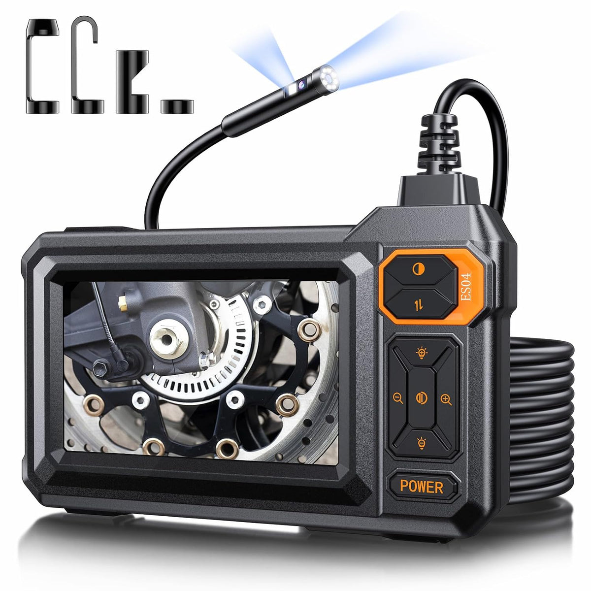 Dual Lens Endoscope Camera with Light, 4.3" 1080P HD Inspection Camera