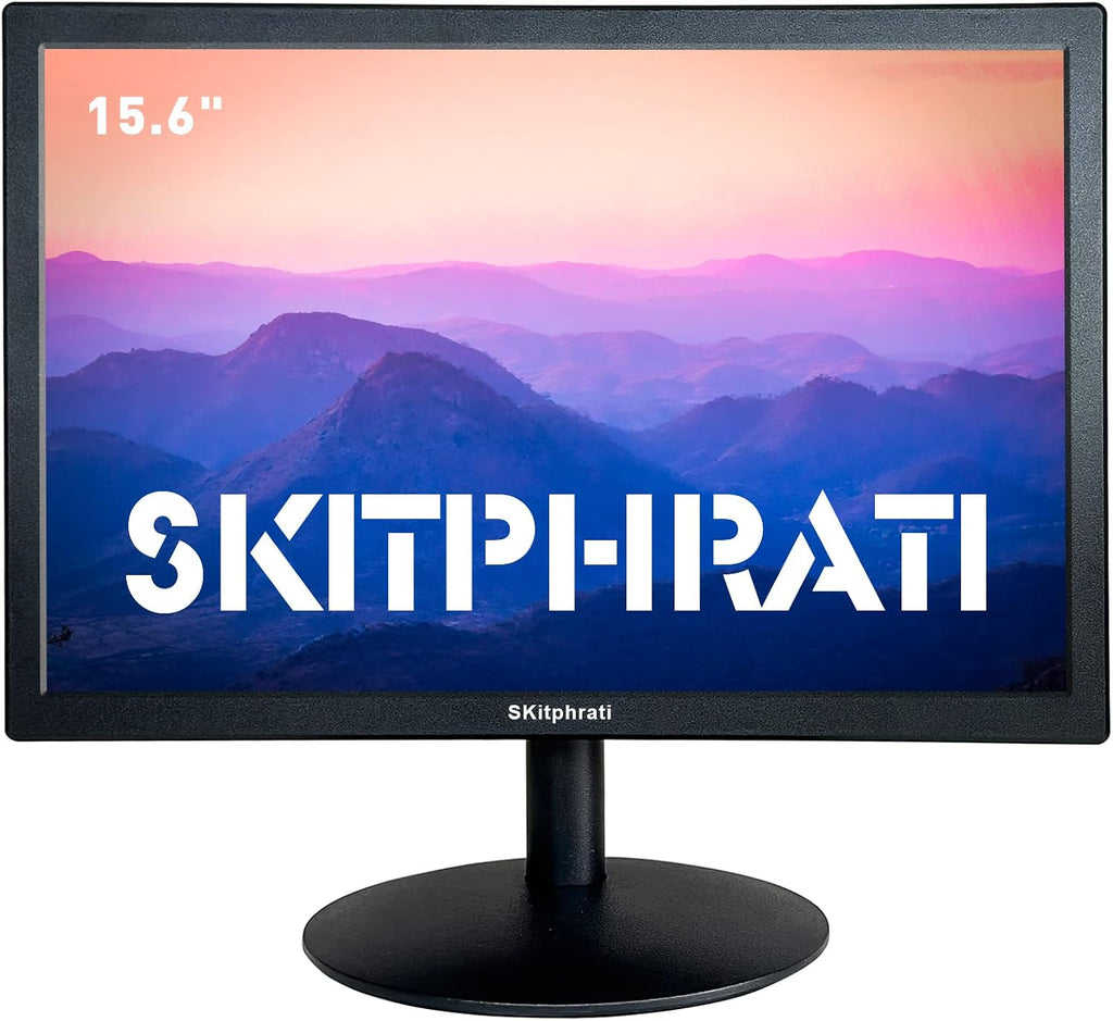 SKitphrati 15.6 Inch Small PC Monitor, FHD VA 1080P Desktop Display