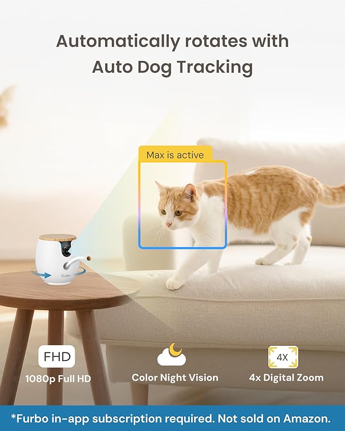 Furbo 360° Cat Camera + Mini 360° Cam 2-Camera Bundle Nanny Subscription: Cat
