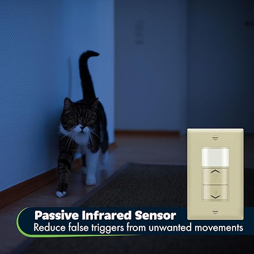 TOPGREENER Motion Sensor Light Switch Dimmer, Electronic Dimmer