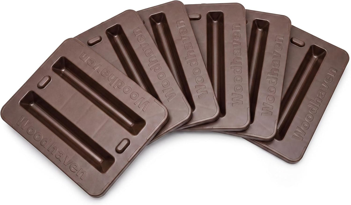 Woodhaven Firewood Rack Support Bases Brown - Made In USA (10 Pack) (6 Pack)
