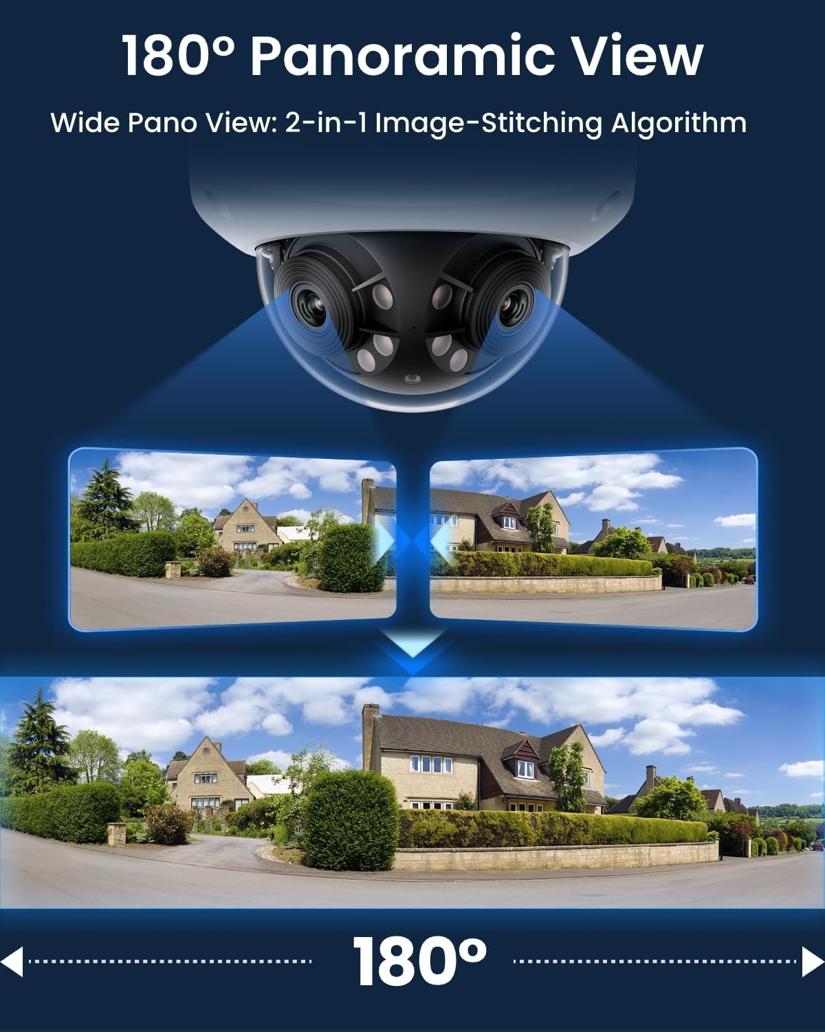 reolink duo 3v poe 16mp dual-lens poe security shown in use