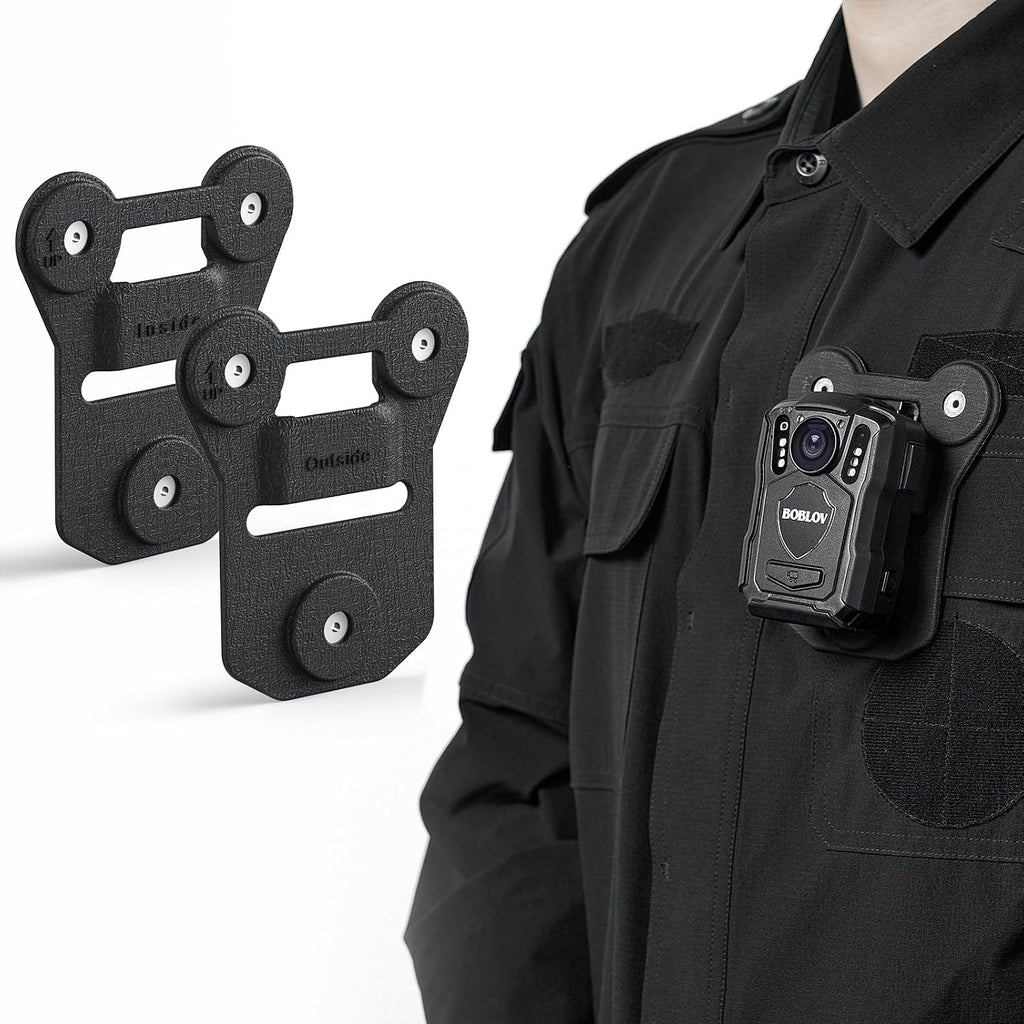 boblov 2-pack body camera magnet mount,6-magnet universal suction, front angle view