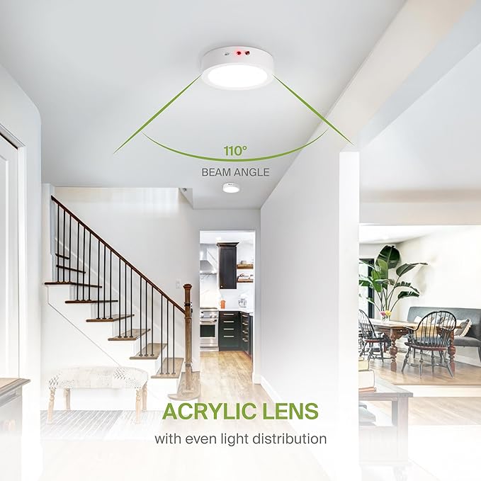 ASD LED 7" Round Flush Mount Ceiling Light Fixture, Low Profile Surface