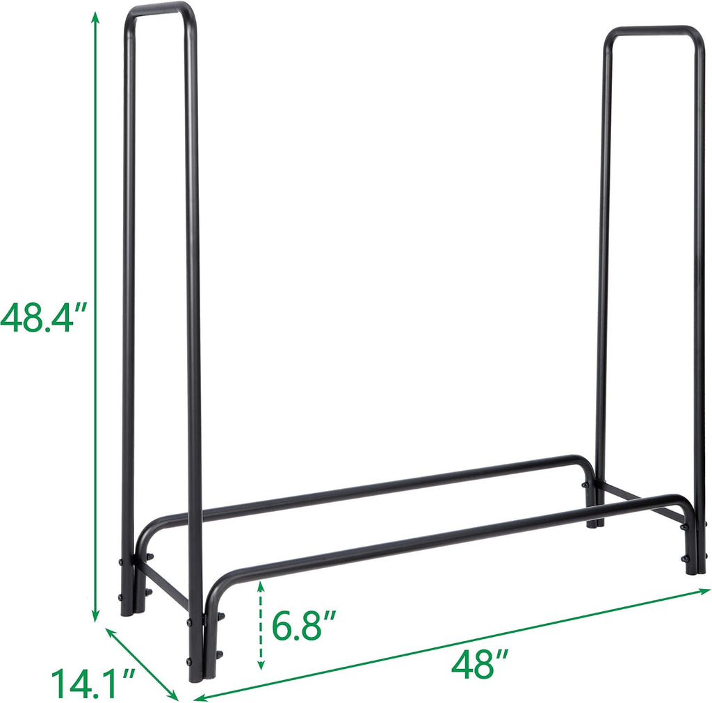 zeny firewood log rack outdoor indoor 4ft heavy, close-up detail