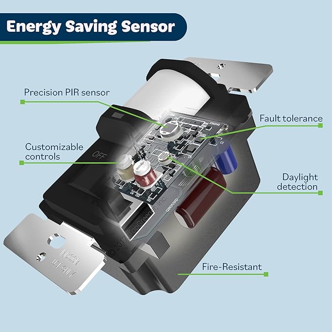 TOPGREENER in Wall PIR Motion Sensor Light Switch, Occupancy Sensor Switch (2Pack)