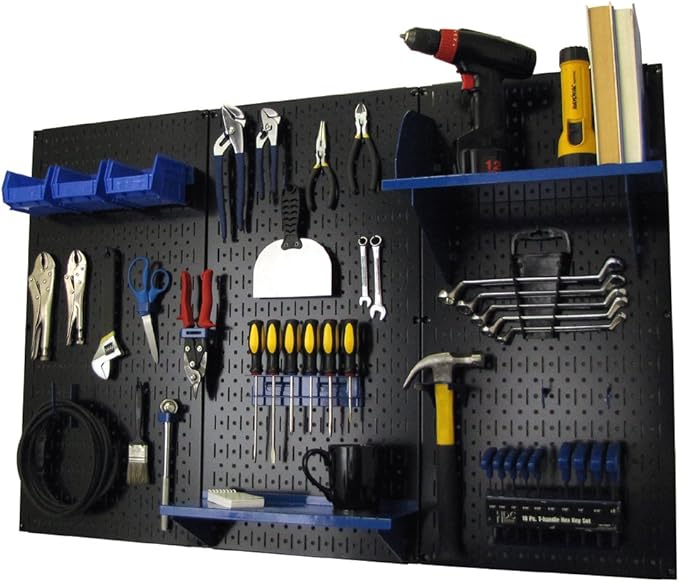 Wall Control Pegboard Organizer 4 ft. Metal Pegboard Standard Tool Storage Kit