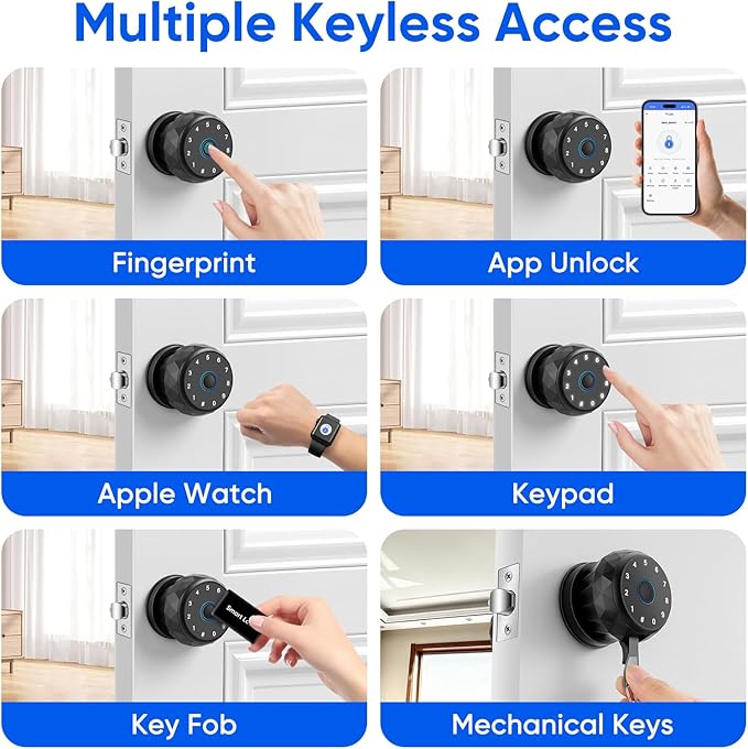 Smart Door Knob Fingerprint Door Lock