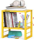 LIDTOP Locker Organizer Shelf Yellow, Metal Adjustable Width & Height Shelf