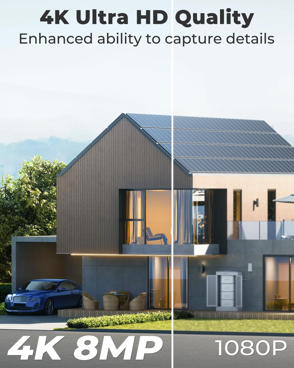 genbolt 4k wifi security camera outdoor wired,8mp cctv showing dimensions