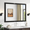 SMIROR Matte Black Bathroom Mirror