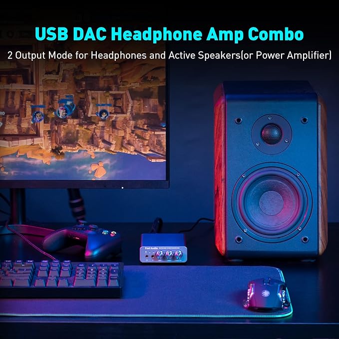 Fosi Audio K5 Pro Gaming DAC Headphone Amplifier Mini Hi-Fi Stereo