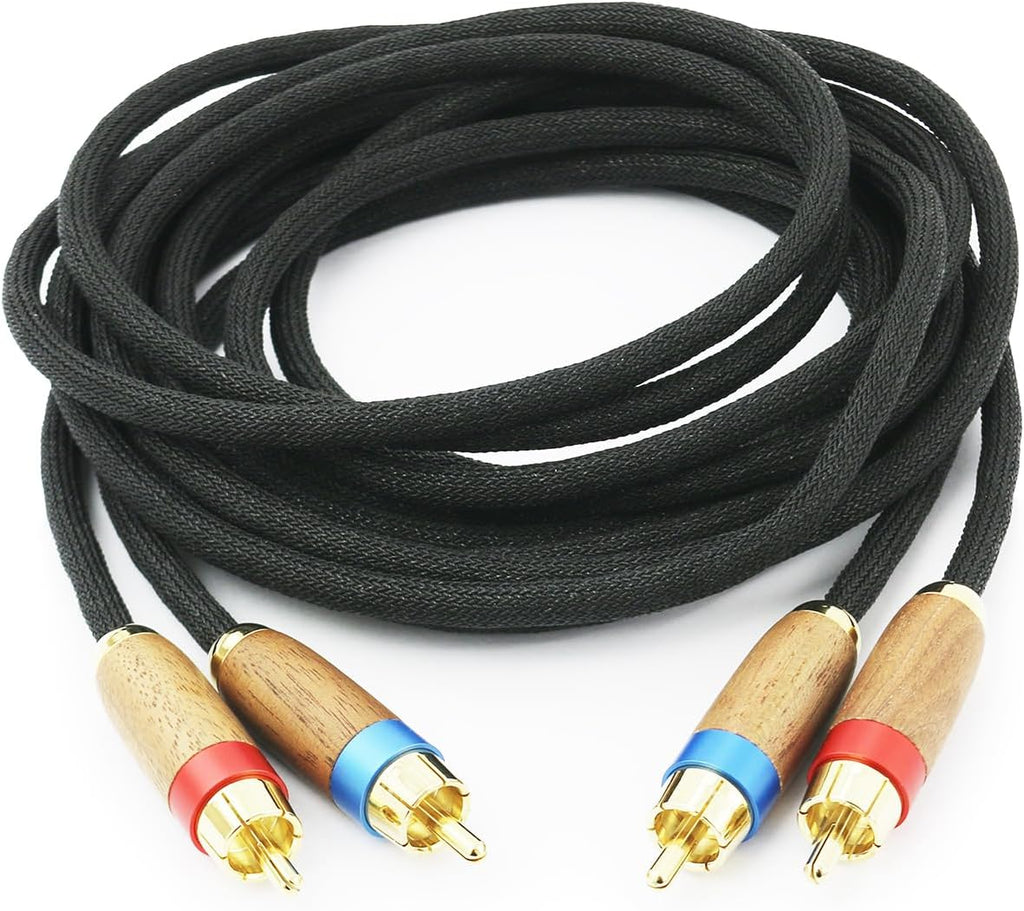 NewFantasia Audiophiles 2RCA Male to 2RCA Male Stereo Audio Cable HiFi System
