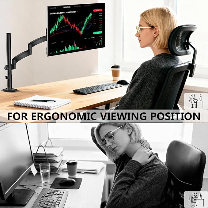 WALI Single Long Monitor Arm