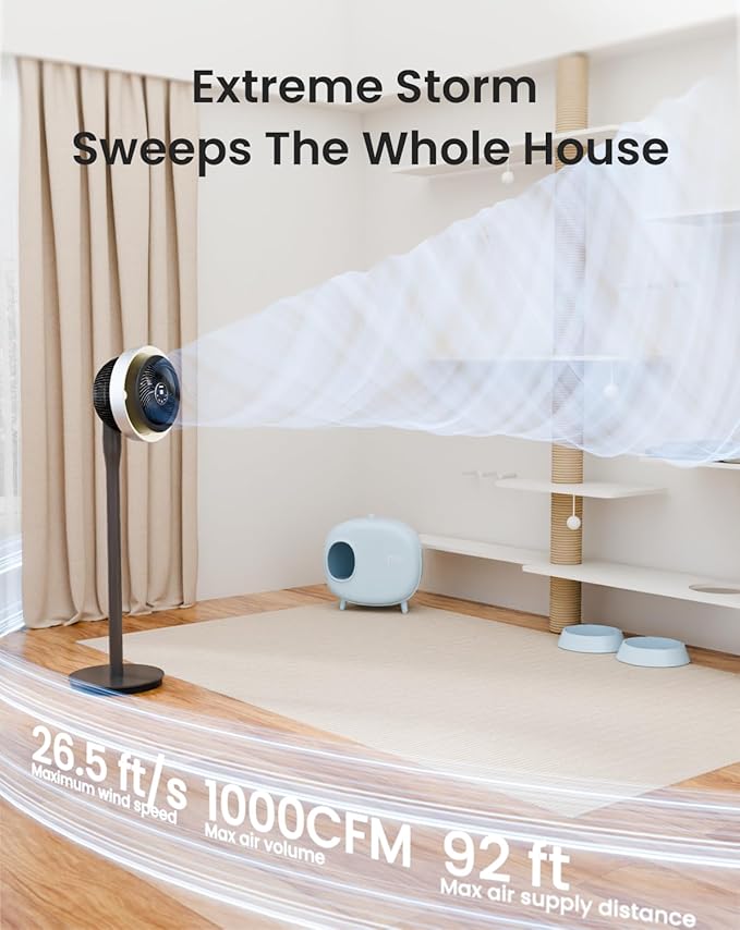 AIRMATE Standing Fan for Bedroom, Oscillating Fan