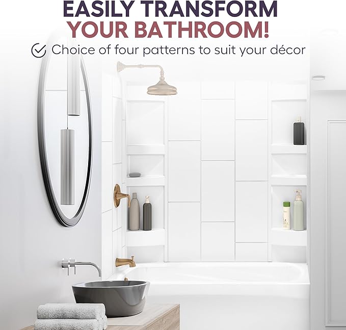 White Acrylic Tub Wall Surround 32"x 60"x 58"