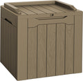 Flamaker Deck Box 31 Gallon Waterproof Resin Small Storage Box with Lid