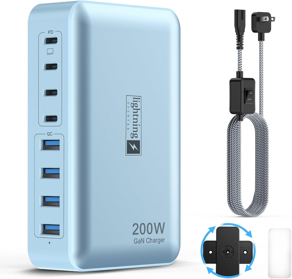 8-Port Multi Charging Stations 200W