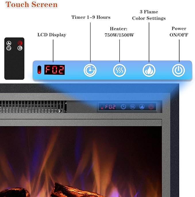 Electric Fireplace, Electric Fireplace Inserts, Recessed Fireplace Heater