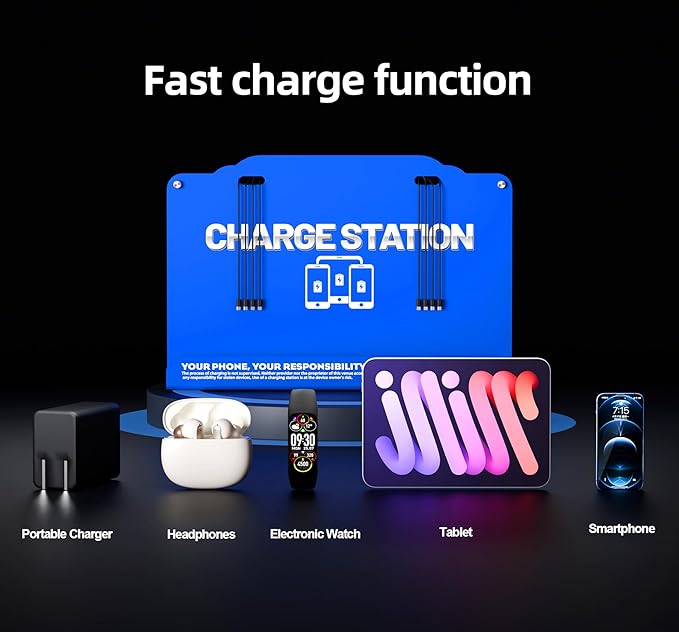 Wall Mounted 8 Port Charging Station