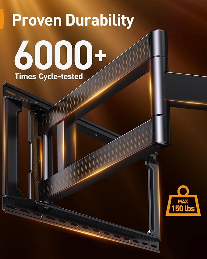Perlegear Long Arm Full Motion TV Wall Mount