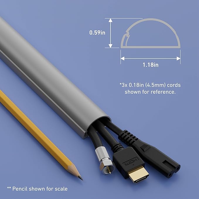 D-Line 13.12ft Cord Hider Kit, Patented Cable Cover, Hide Wires on Wall