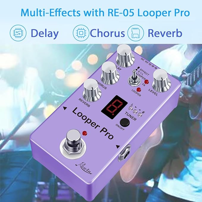 Rowin RE-05 Looper Pro Guitar Multi-Effect Pedals