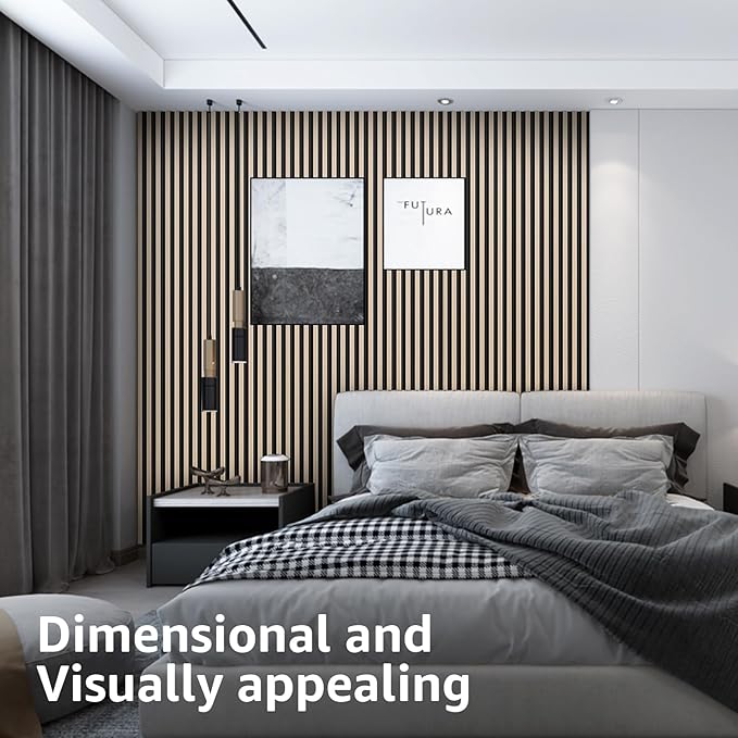 Art3d 8-Pack WPC Wood Slat Wall Panel
