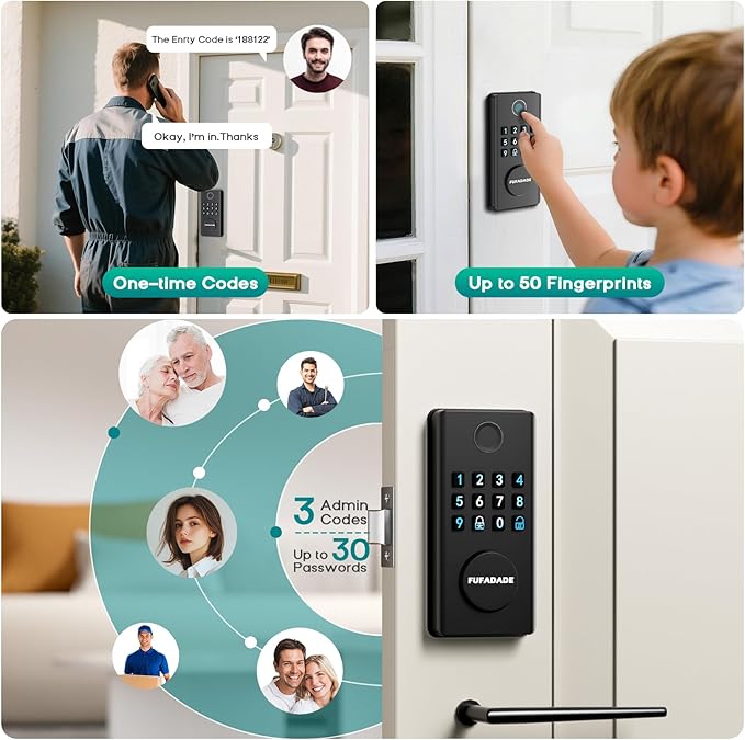 Keyless Entry Door Lock Deadbolt, Upgraded Electronic Deadbolt Smart Lock