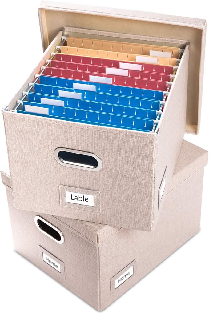 PRANDOM File Organizer Box (Set of 2)