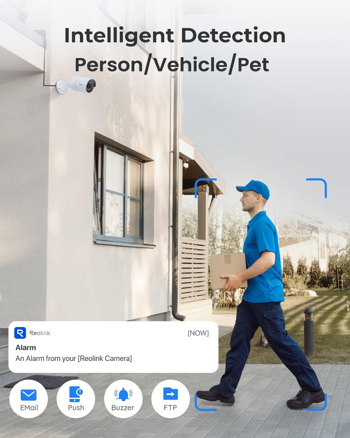 reolink 16ch 5mp home security camera system with, close-up detail