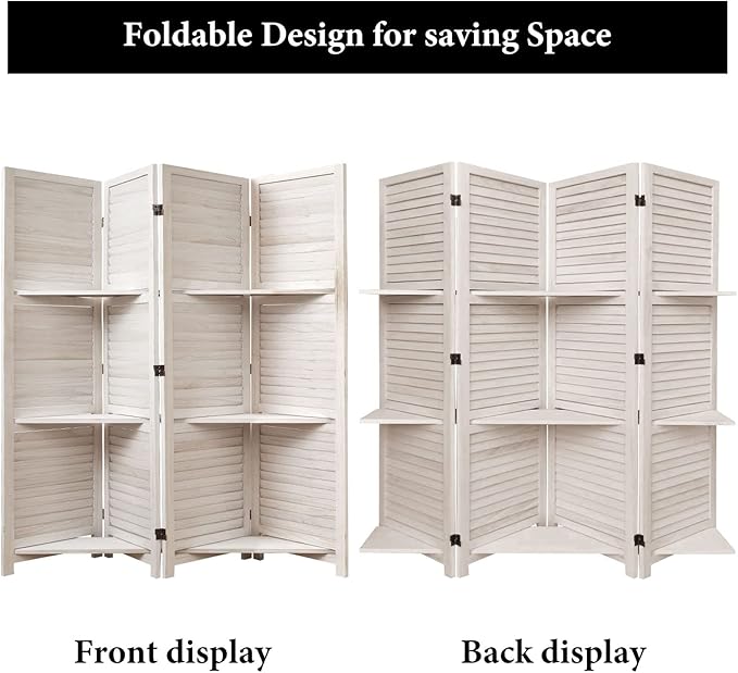 Partition Room Dividers, Folding Wood Privacy Screen