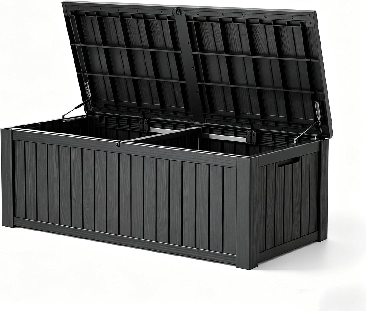 Waterproof Outdoor Storage Box, Resin Patio Organizer,200 Gal,Black