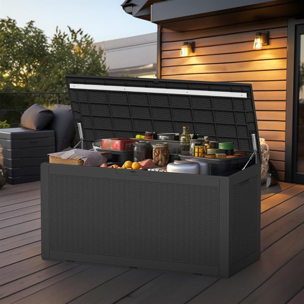 rojik outdoor storage housing deck box - waterproof, package contents