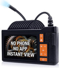 Borescope Camera with Light, 4.3" IPS Screen Endoscope, No Phone No App Inspection Camera with Light, 16.4ft Semi-Rigid Cable, 8LED Industrial Endoscope with 32GB Card for Auto, Pipe & Home Inspection