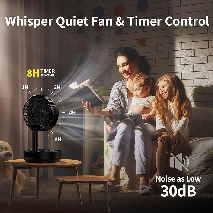 Socool 40000mAh Portable Fan Foldable Battery Rechargeable
