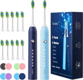 7AM2M Rechargeable Sonic Electric Toothbrush 2 Pack, Soft Toothbrushes