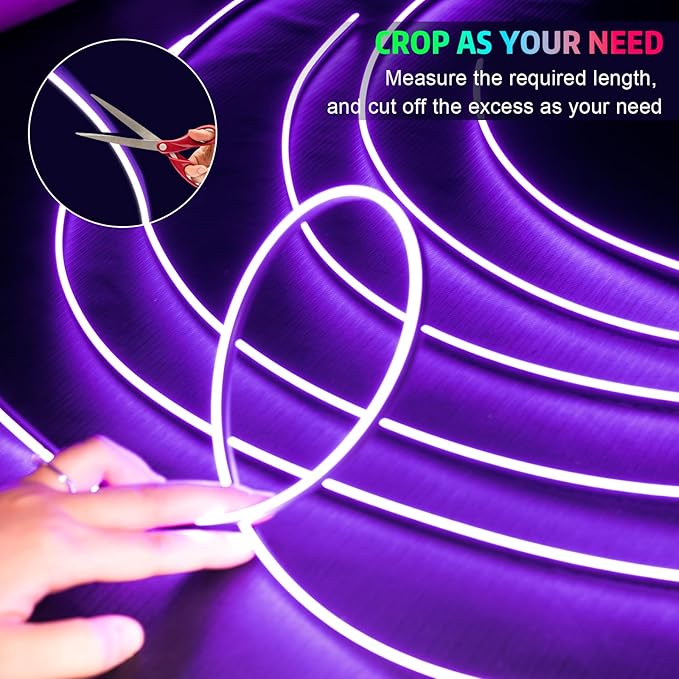 Acrylic Interior Car Lights, AMKI Car LED Strip Light