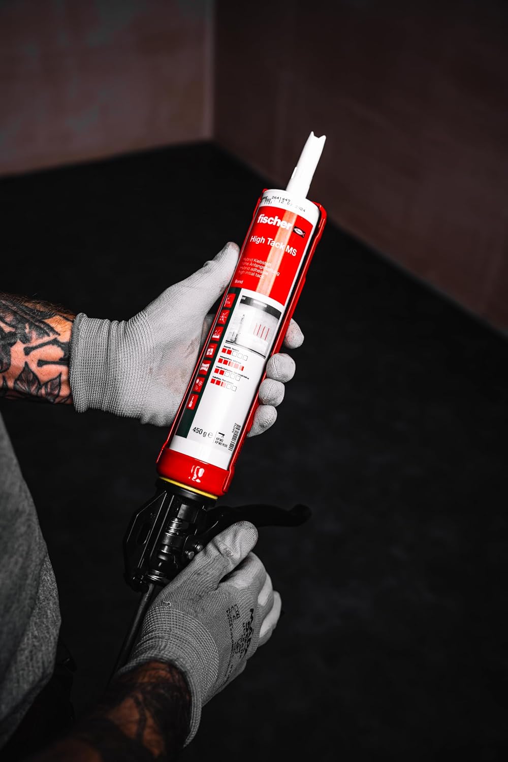 fischer Dispenser KPM 2 Plus 10 oz (310 ml) Drip-Free Hand Caulking Gun for Silicone Sealants 18:1 Ratio - 1 Unit