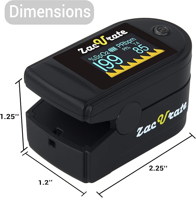 Zacurate 500C Elite Fingertip Pulse Oximeter Blood Oxygen Saturation Monitor