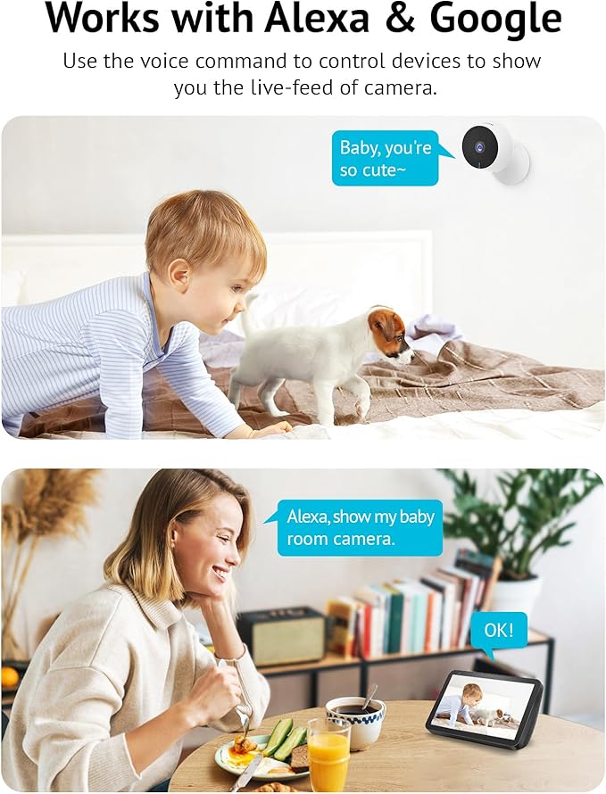LaView 5MP 3K Cameras for Home Security Indoor, Home Security Camera for