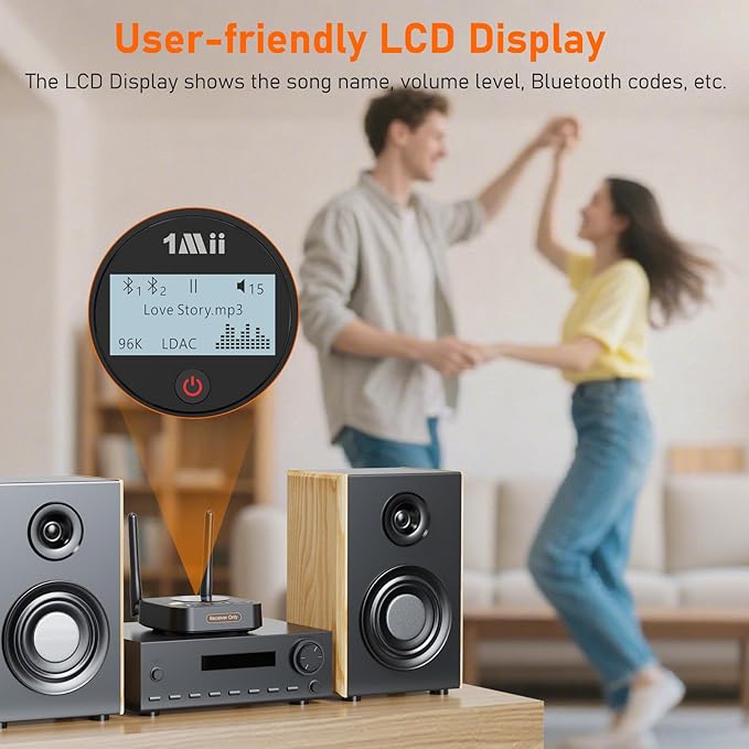 1Mii B06Pro+ Hi-Fi Bluetooth 5.2 Audio Receiver, LDAC Hi-Res Wireless Audio