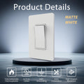 ThunderWay 3 Way Matte White Light Switch (20 Pack)